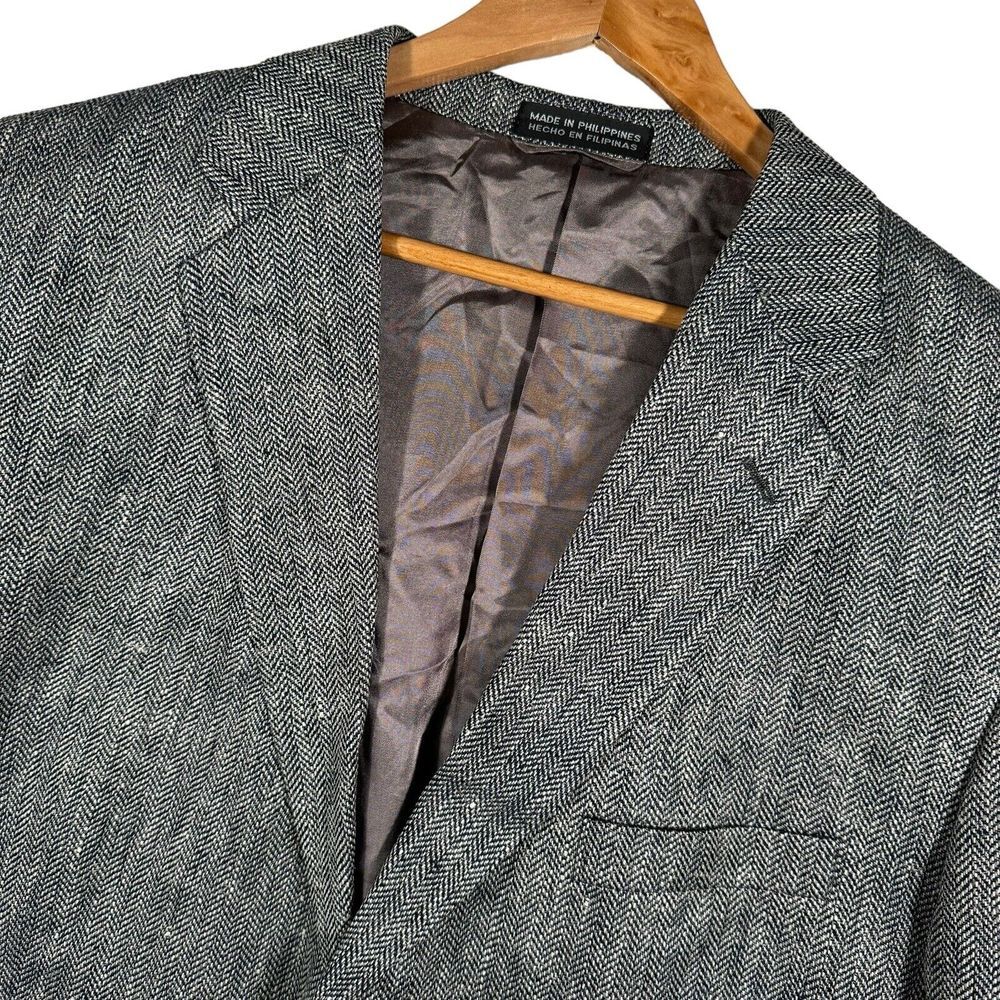 Stafford Gray Herringbone Blazer